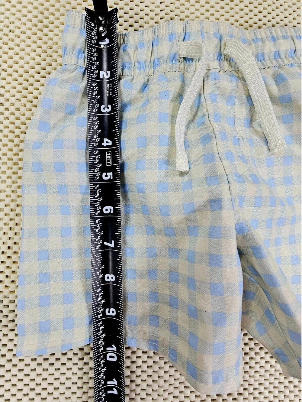 Cat & Jack Blue Gingham Boys Swim Shorts. Size 2T #Americana